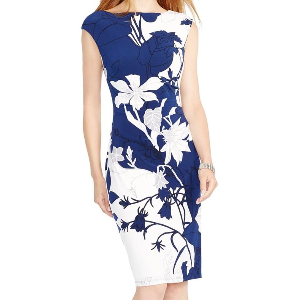 LAUREN RALPH LAUREN FLORAL DRESS 12 NWT